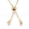 Cubic Zirconia Tennis Bracelet BJEW-T020-03B-02G-2