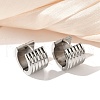 304 Stainless Steel Polishing Effect Hoop Earrings EJEW-M001-40A-P-1