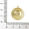 Brass Micro Pave Cubic Zirconia Pendants KK-M322-36G-3