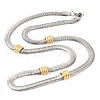 304 Stainless Steel Flat Snake Chain Necklaces for Women NJEW-G140-04GP-1