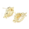 Brass Stud Earring Findings KK-Z106-03G-03-2