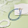 2Pcs 2 Style Resin Evil Eye & Glass Seed Beaded Necklaces Set for Women NJEW-JN03939-2
