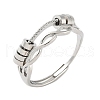 Brass Rotating Finger Rings for Women RJEW-C132-01D-P-2