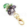 Flower Glass Pendants Decorations HJEW-MZ00248-06-3