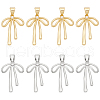 BENECREAT Brass Micro Pave Clear Cubic Zirconia Pendants FIND-BC0013-57A-1