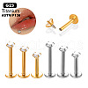 G23 Titanium Clear Cubic Zirconia Internally Threaded Labrets WGA0CA4-02-1