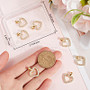 Beebeecraft 10Pcs Brass Cubic Zirconia Pendants KK-BBC0015-94-3