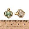 Brass Micro Pave Cubic Zirconia Pendants KK-C058-19G-3