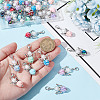 Angel Acrylic & Alloy Pendant Decoration HJEW-HY00004-3