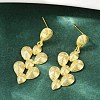 Brass Teardrop Dangle Stud Earrings EJEW-M066-03G-4