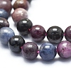 Natural Africa Red Corundum/Ruby and Sapphire Beads Strands G-D0010-01A-6mm-3