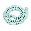 Opaque Spray Painted Glass Beads GLAA-ZX008-8mm-18A-2