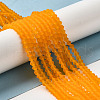 Imitate Austrian Crystal Frosted Glass Beads Strands X-EGLA-A039-T4mm-MD23-2