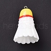 Sport Ball Theme Opaque Resin Pendants RESI-F039-01G-2