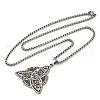 304 Stainless Steel Trinity Knot Pendant Necklaces NJEW-S007-04P-4