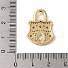 Brass Micro Pave Cubic Zirconia Glass
 Pendants KK-R162-029A-G-3