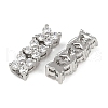Eco-Friendly Brass Micro Pave Cubic Zirconia Rectangle Pendants ZIRC-M087-10P-NR-1-2
