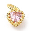 Brass Micro Pave Mixed Color Cubic Zirconia Pendants ZIRC-D120-02G-M-3