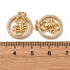 Brass Micro Pave Cubic Zirconia Pendants KK-P308-58G-3