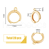 DICOSMETIC 20Pcs Brass Hoop Earrings KK-DC0002-99-2