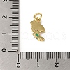 Brass Micro Pave Colorful Cubic Zirconia Glass Pendants X-KK-R162-026G-G-3