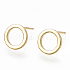 Brass Stud Earrings X-KK-S348-368-1