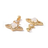 Brass Micro Pave Cubic Zirconia Pendants ZIRC-P102-01G-3