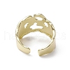 Rack Plating Brass Open Cuff Ring RJEW-K257-50G-3