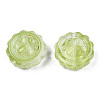 Transparent Spray Painted Glass Beads GLAA-N035-037-C03-3