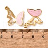304 Stainless Steel Enamel Pendants STAS-U061-20G-01-3