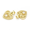 Rack Plating Brass Micro Pave Clear Cubic Zirconia Charms KK-C011-06G-2