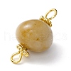 Natural Topaz Jade Links Connectors PALLOY-JF01091-04-3