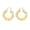 Brass Twist Ring Hoop Earrings EJEW-B117-01G-4
