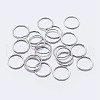 Anti-Tarnish Rhodium Plated 925 Sterling Silver Round Rings STER-F036-03P-1x8-1