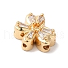 Brass Micro Pave Clear Cubic Zirconia Beads KK-G503-13G-2