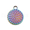 Ion Plating(IP) 304 Stainless Steel Charms STAS-F282-04MC-1