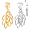   2Pcs 2 Colors 925 Sterling Silver Ice Pick Pinch Bails STER-PH0001-93-1