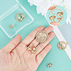 SUNNYCLUE 8Pcs 2 Style Autumn Theme Brass Micro Pave Clear Cubic Zirconia Pendants ZIRC-SC0001-26-3