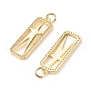 Brass Micro Pave Clear Cubic Zirconia Pendants ZIRC-P094-05G-RS-3