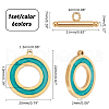 DICOSMETIC 6Sets 6 Colors 304 Stainless Steel Toggle Clasps STAS-DC0003-83-3