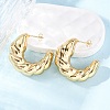 C-Shaped 304 Stainless Steel Stud Earrings for Women EJEW-A125-08G-1