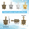 SUNNYCLUE 80Pcs 4 Colors Tibetan Style Alloy Pendants FIND-SC0007-33-2