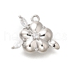 Brass Micro Pave Cubic Zirconia Pendants KK-Q035-11P-1