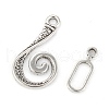 Alloy Hook and Eye Clasps PALLOY-DK-2008-AS-NF-3