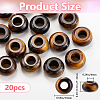 SOFPLATE 20Pcs Natural Tiger Eye European Beads G-SP0001-01B-02-2