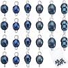 Natural Cultured Freshwater Pearl Potato Connector Charms PALLOY-SC00019-1