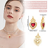 Beebeecraft 6Pcs Brass Micro Pave Clear Grade AAA Cubic Zirconia Pendants KK-BBC0015-32B-2