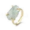 Natural Mixed Stone Finger Rings RJEW-B122-01G-5