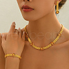 Vintage Design Iron Pave Cubic Zirconia Chain Bracelets & Earrings & Necklaces Set for Women's Party CO0564-4
