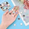 SUPERFINDINGS 80Pcs 5 Colors Alloy Enamel Pendants ENAM-FH0001-35-3